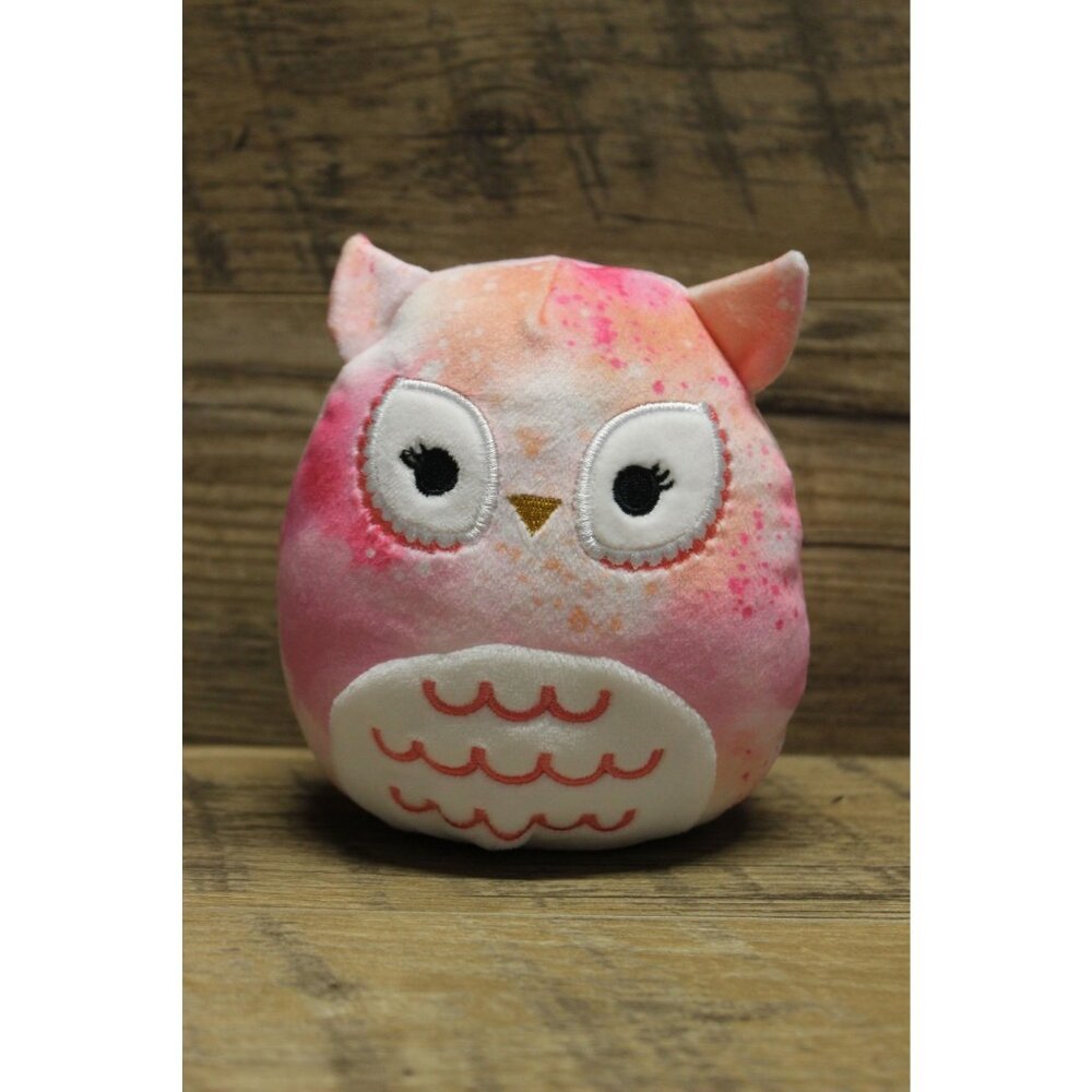 Squishmallows Olalla pink tie dye owl plush toy bird plushie 5"